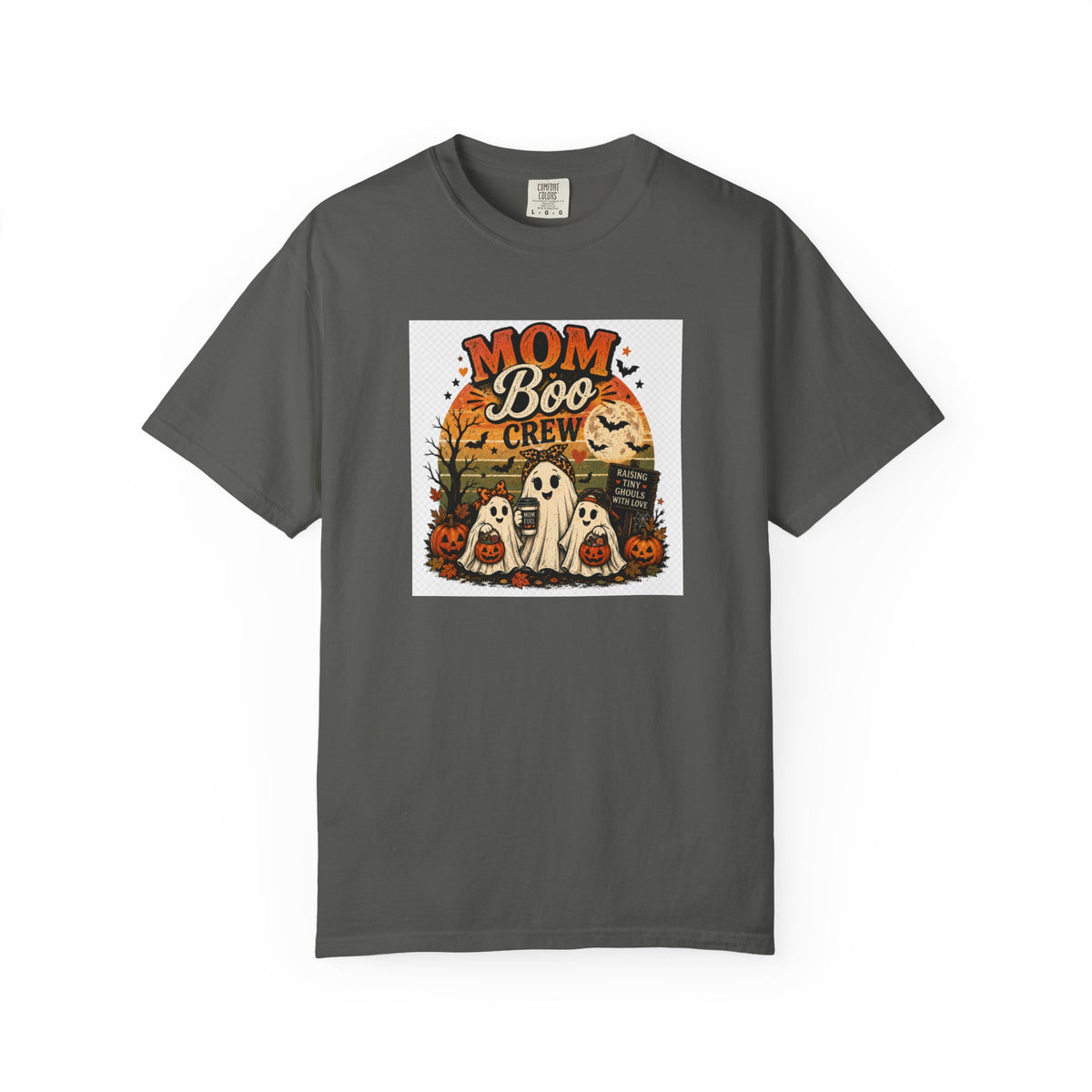 Mom Boo Crew Halloween T-Shirt — Cute Vintage Ghosts & Pumpkins Tee