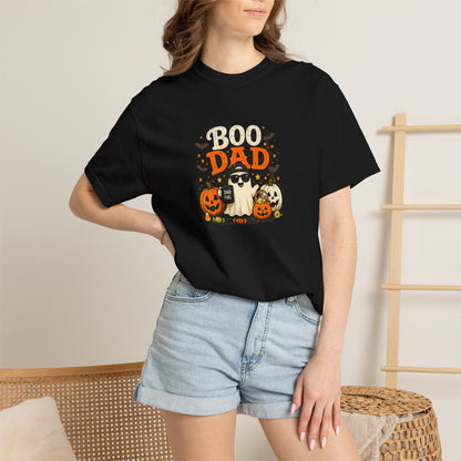Boo Dad T-Shirt — Halloween Ghost & Pumpkins Dad Tee