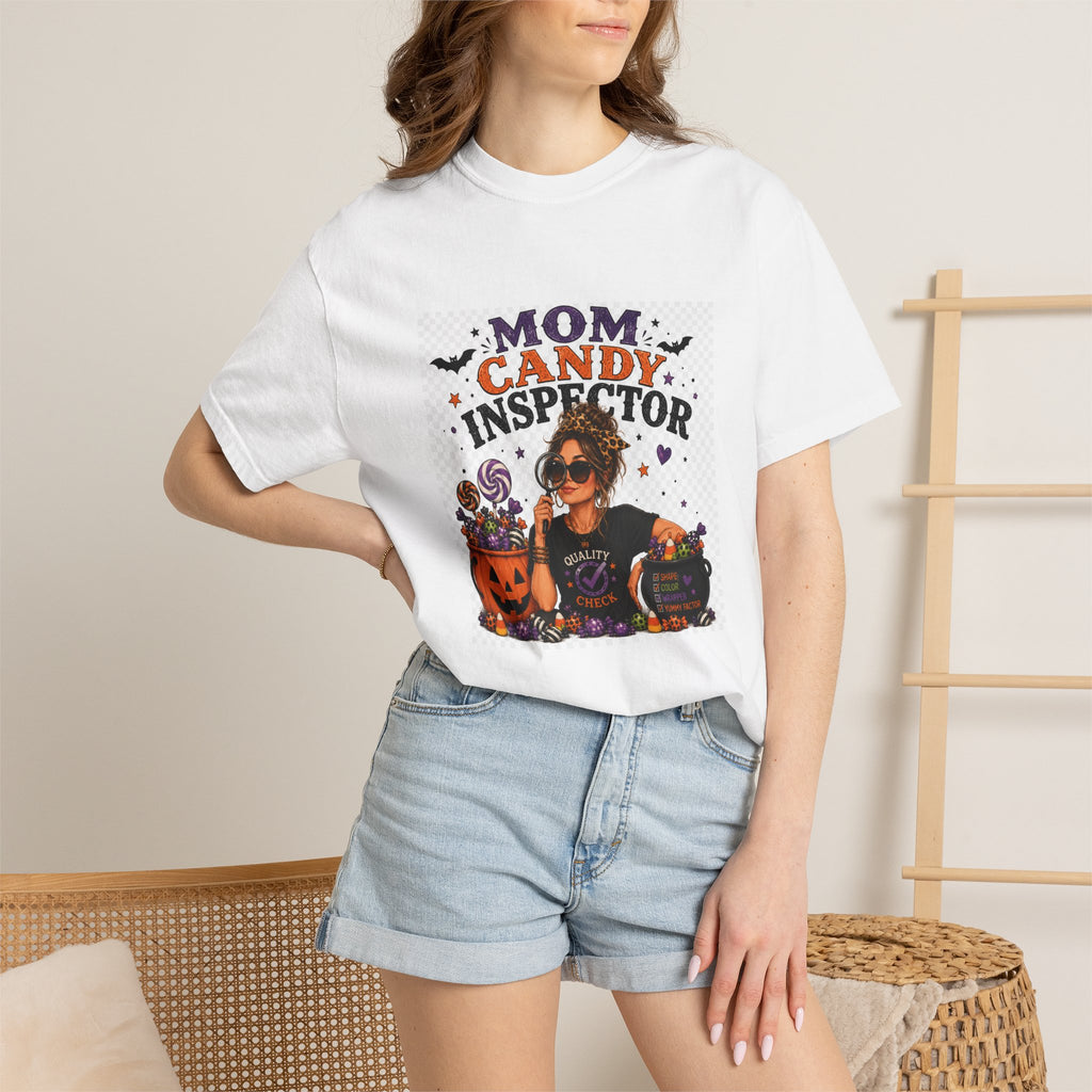 Mom Candy Inspector T-shirt | Halloween Mom Costume Tee, Trick or Treat Shirt