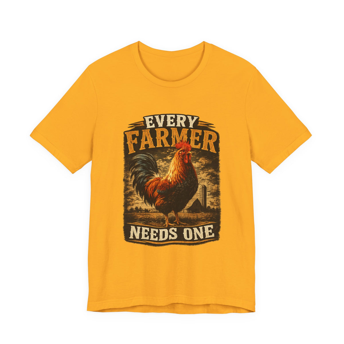 Rooster Farm Tee — "Every Farmer Needs One" Rustic Chicken Shirt
