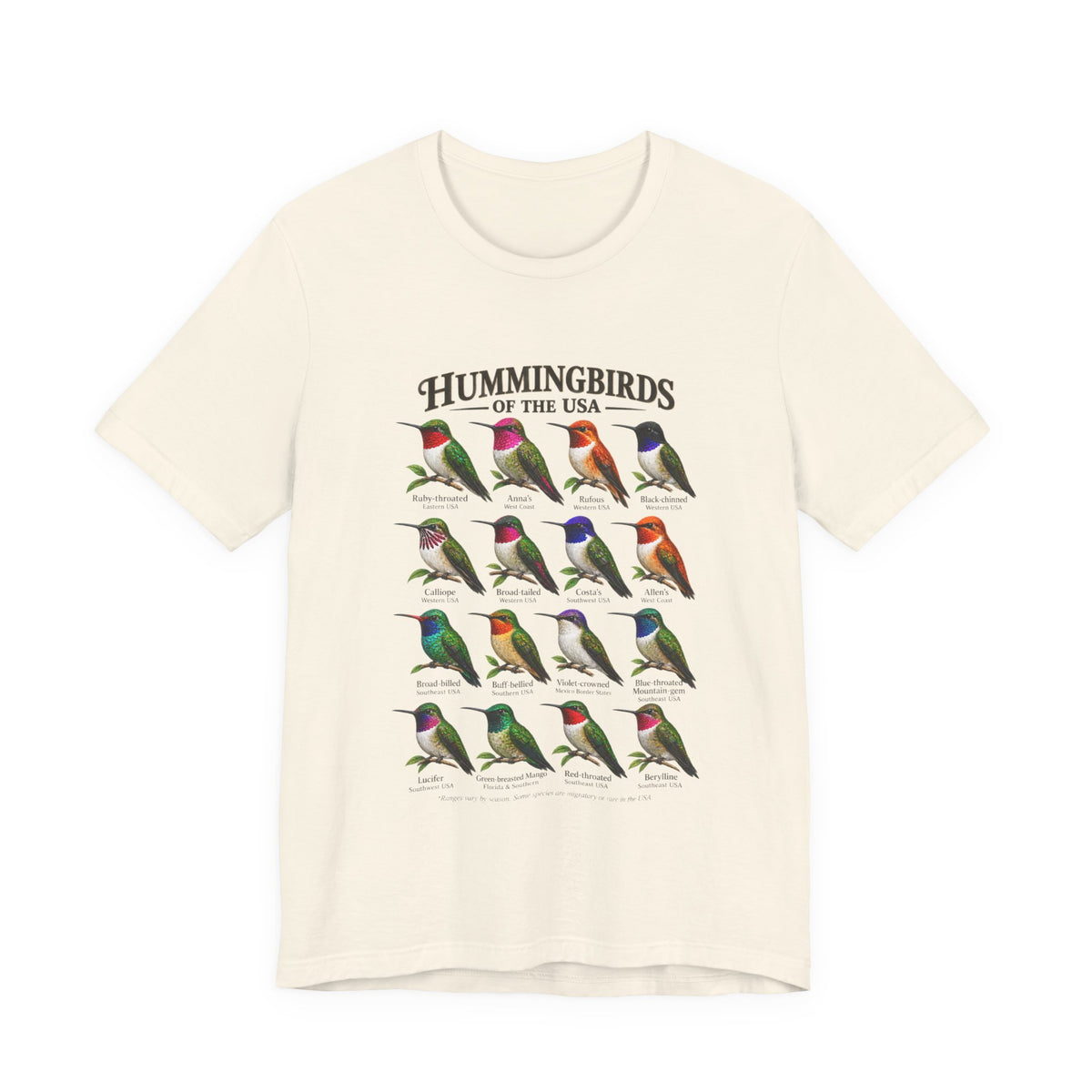 Hummingbirds of the USA Tee — Illustrated Guide T-Shirt