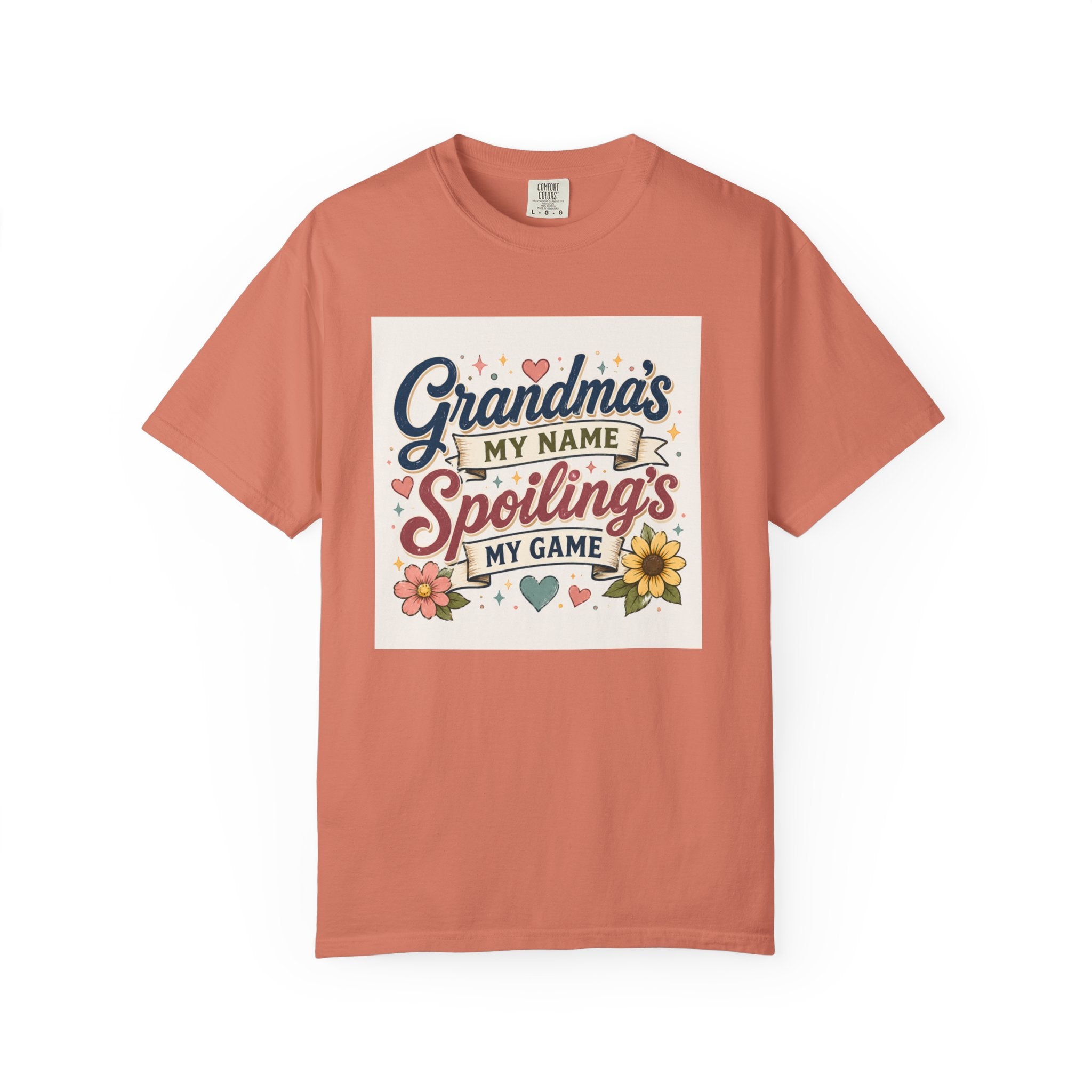 Grandma's My Name Spoiling's My Game T-Shirt | Floral Retro Design