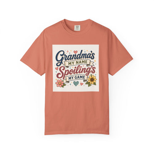 Grandma's My Name Spoiling's My Game T-Shirt | Floral Retro Design